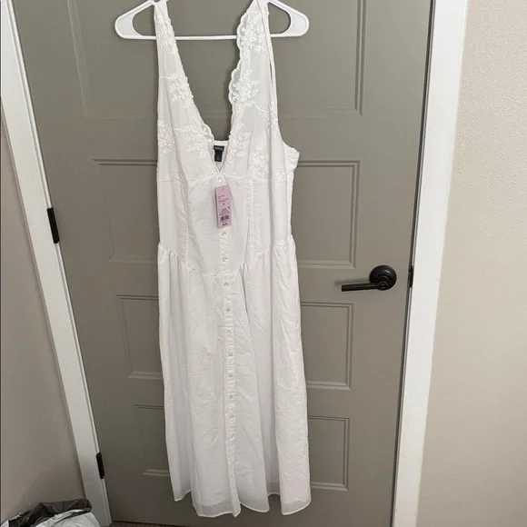 Target White Button-Front Dress - Picture 1 of 4